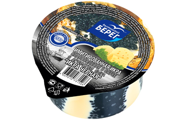Имитированная икра слабосоленая в соусе с ароматом сыра «Икра черная», 200 г